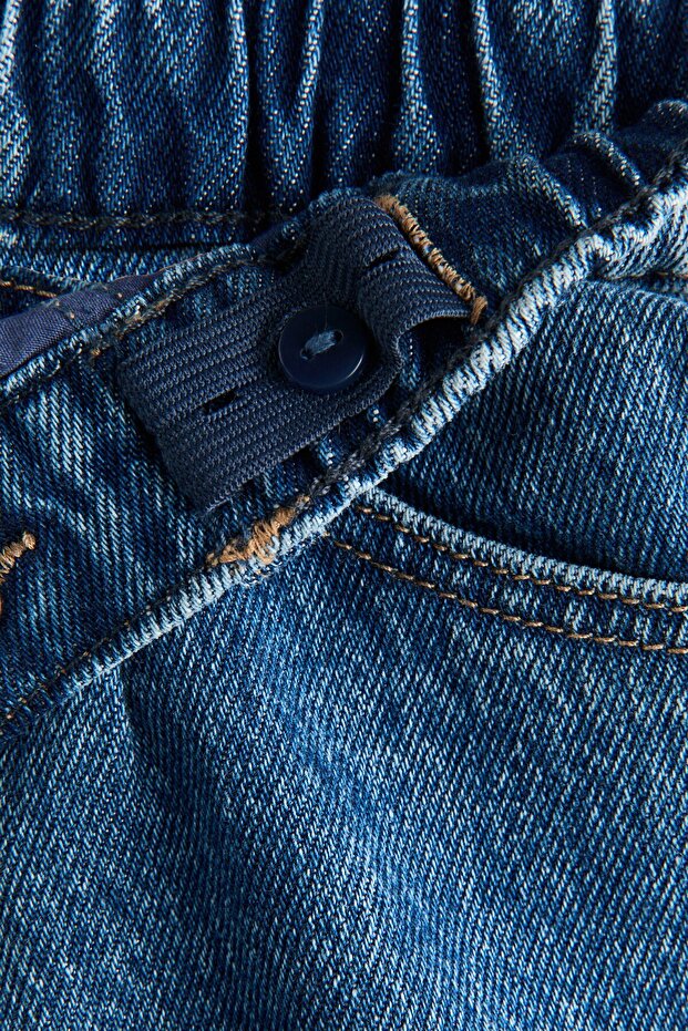 Diz Boyu Kot Şort - 5