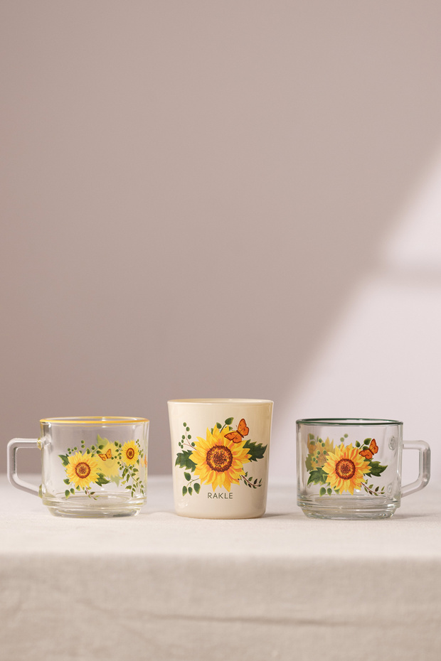 مجموعة هدايا زهرة الشمس القابلة للتكديس مكونة من 3 قطع 180 سم مكعب - 5