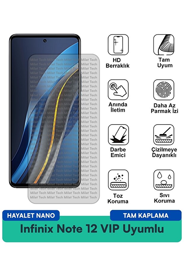 فيلم حماية الشاشة Infinix Note 12 VIP Ghost Nano مقاوم للخدوش والصدمات