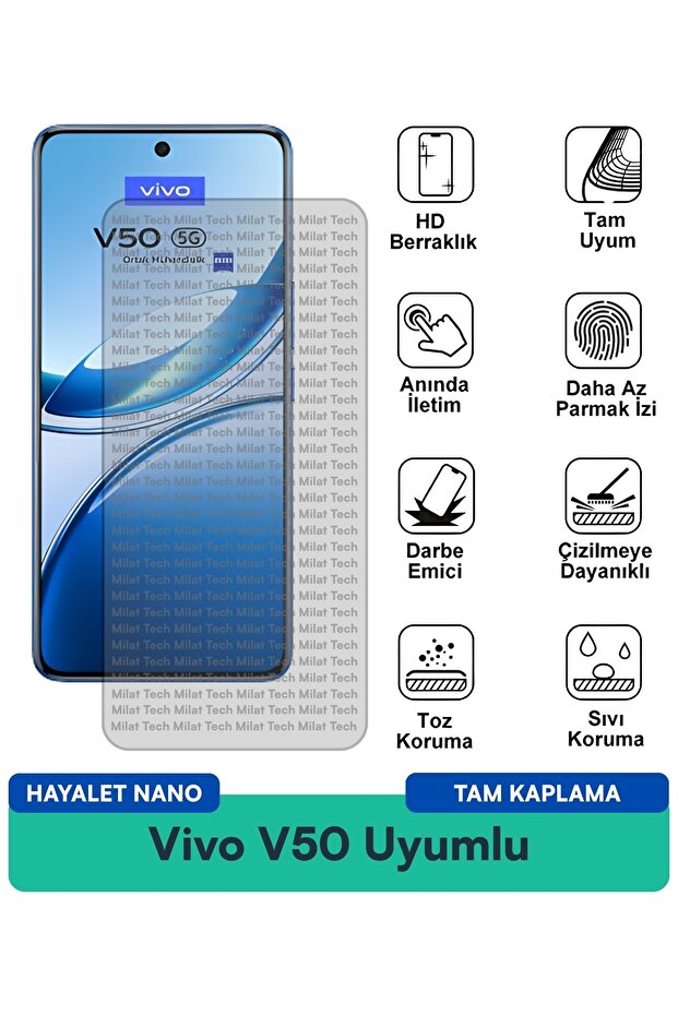 فيلم حماية الشاشة Vivo V50 Ghost Nano ذو ملمس حساس عند اللمس