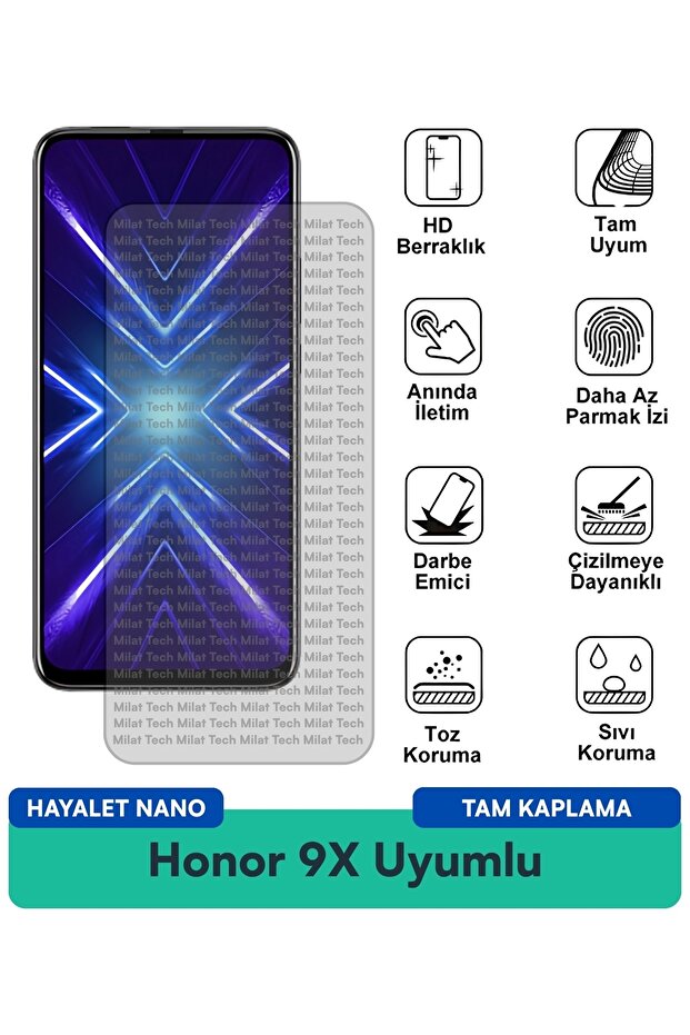 فيلم حماية الشاشة Honor 9X Hayalet Nano يوفر حماية رقيقة للخصوصية