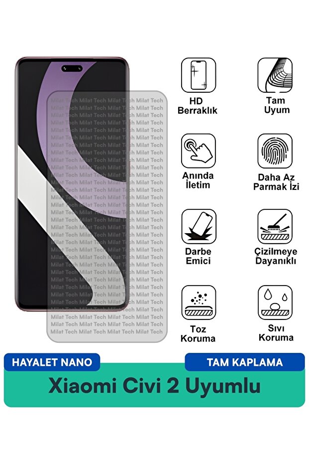 طبقة حماية للشاشة من Xiaomi Civi 2 Ghost Nano متينة ومرنة ورقيقة