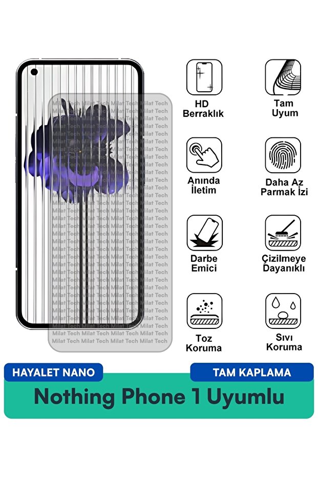 فيلم حماية الشاشة Nothing Phone 1 Hayalet Nano مقاوم للخدوش والصدمات