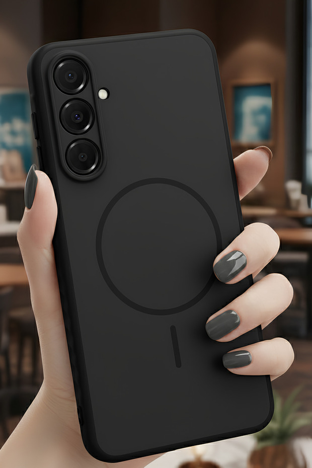 TechTrove Galaxy A17 İçin Uyumlu M-Safe Şarj Özellikli Elde Kaymaz Soft Renkli Kılıf