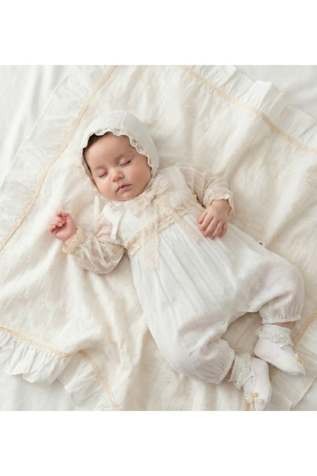 LOVEMAXX Cotton Premium Baby Girl Newborn Hospital Discharge Set LACE SPECIAL DESIGN