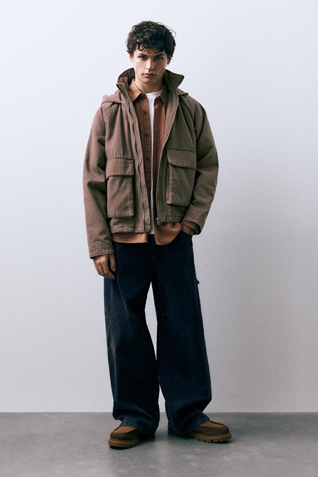 İşlemeli worker ceket - 1