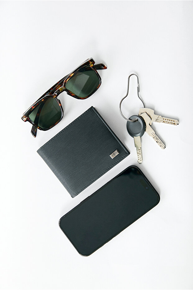 Desenli Para Bölmeli Kartlık Cüzdan - 4