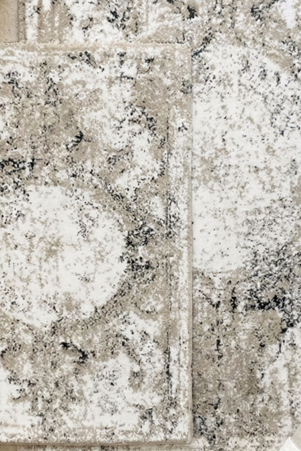 Anna İkili Banyo Paspas Seti / Bej-Mavi - 3