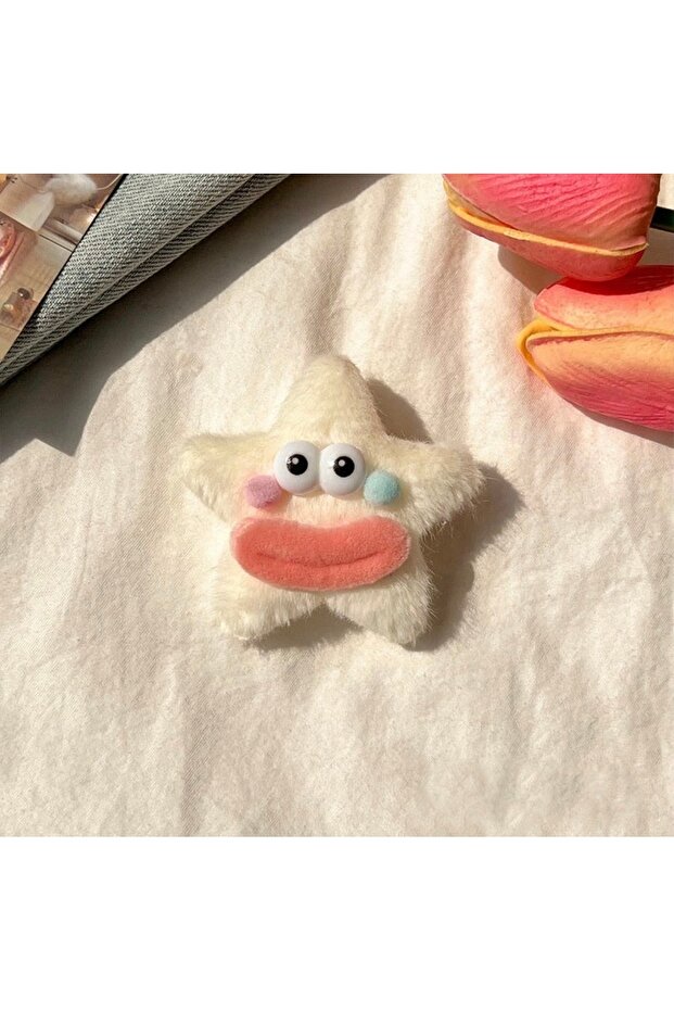 مشبك مطاطي من القطيفة على شكل نجمة - 3