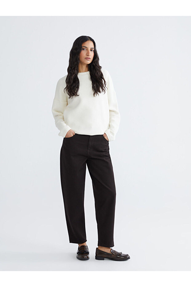 Brown Barrel Fit Women's Jean Pants