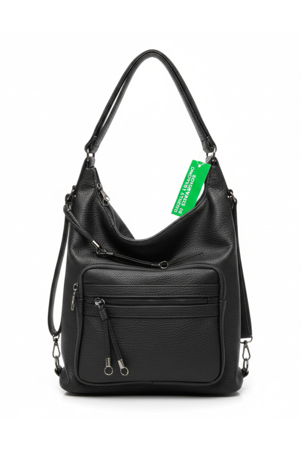New Stylish and Convenient Soft Leather Multi-Section Large Size Backpack and Shoulder Bag
