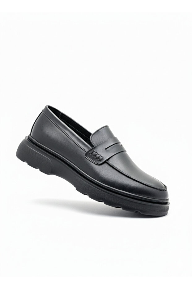 Genuine Leather Men's Classic Loafer Shoes – Leather Inside, Casual Comfortable and Orthopedic