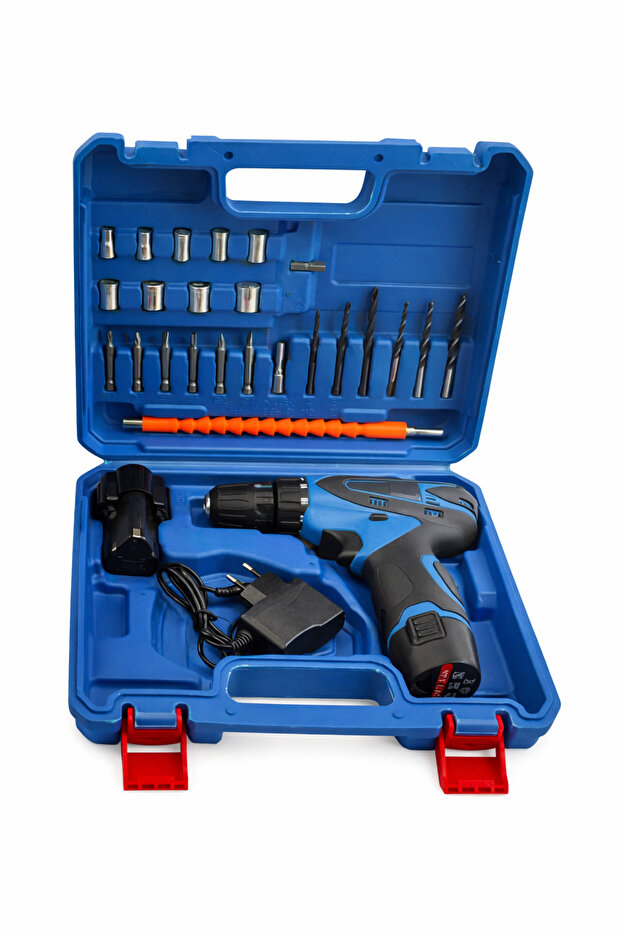 21V Cordless Drill Set, Variable Speed Electric Drill Set with 2 Batteries