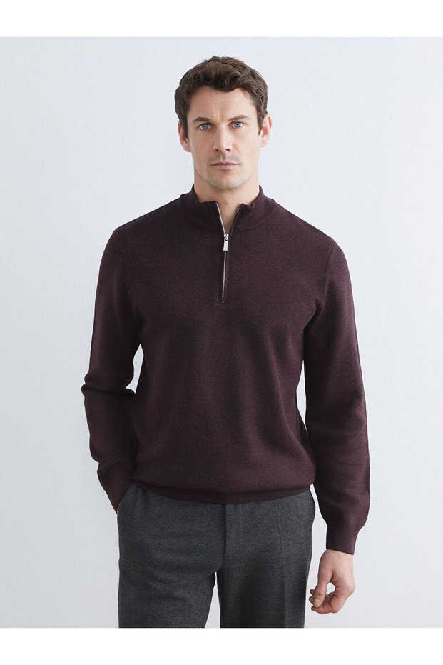 Özmarka New Season Stand Collar Men's Knitwear Sweater