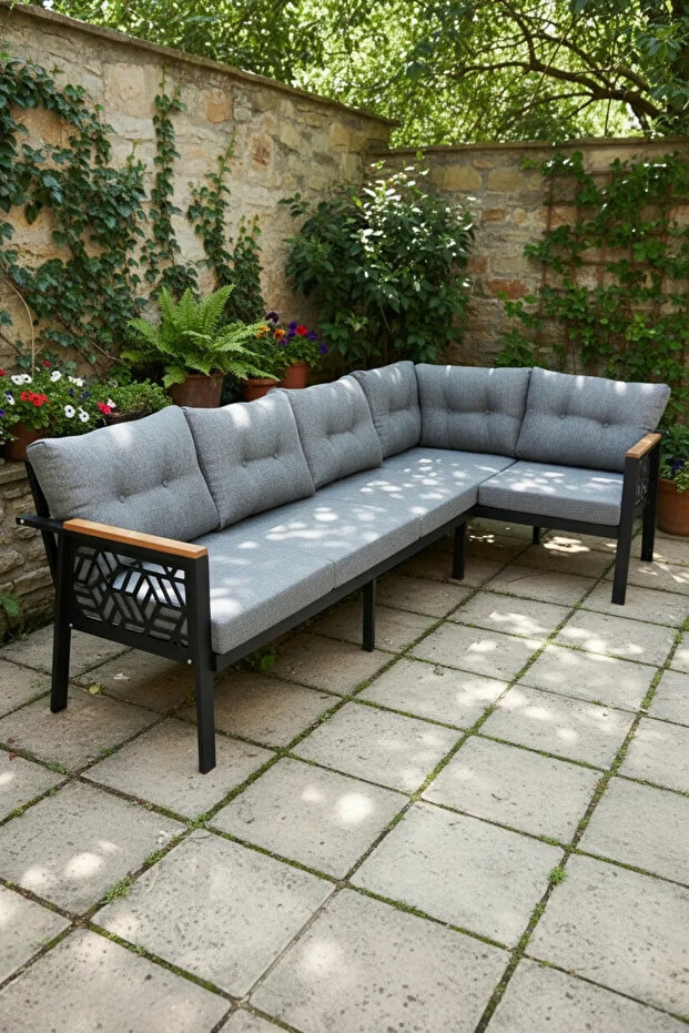 adımshops melisa 3+2 Köşe Yön değiştirilebilir Koltuk Takımı Balkon-bahçe-kafe-çay Seti fonksiyonel