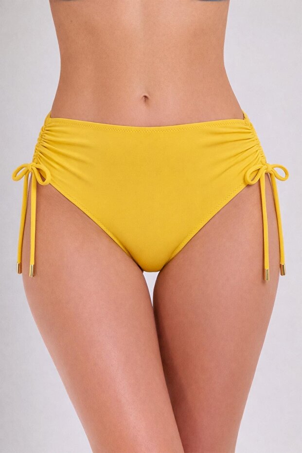 63059 Yellow High Waist Bikini Bottom