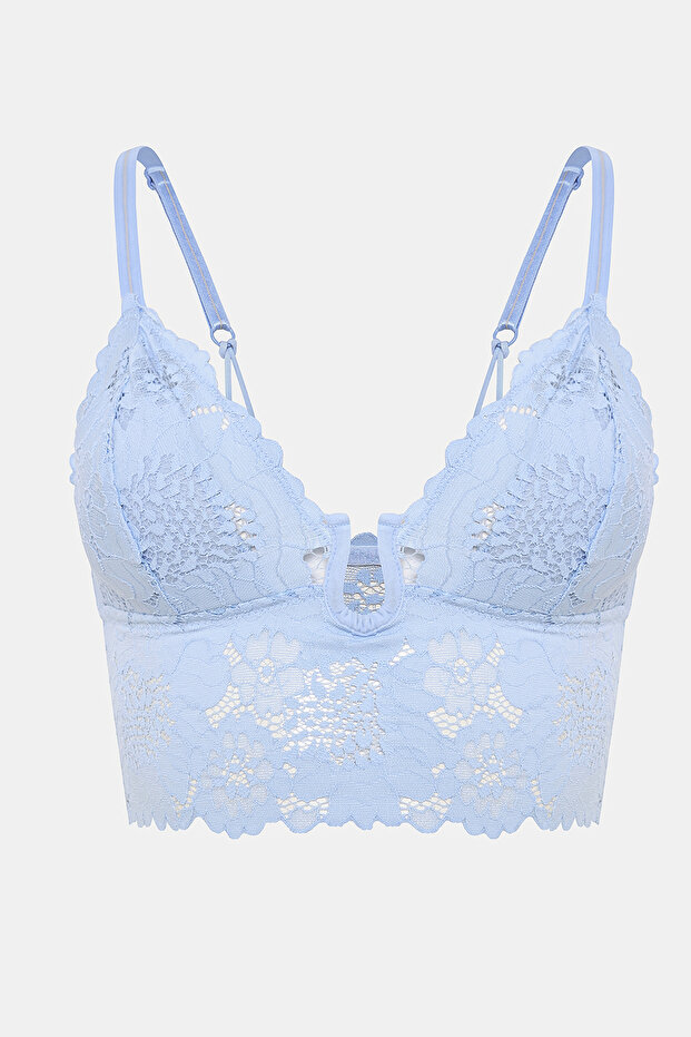 Removable Padded Blue Bralet - 6