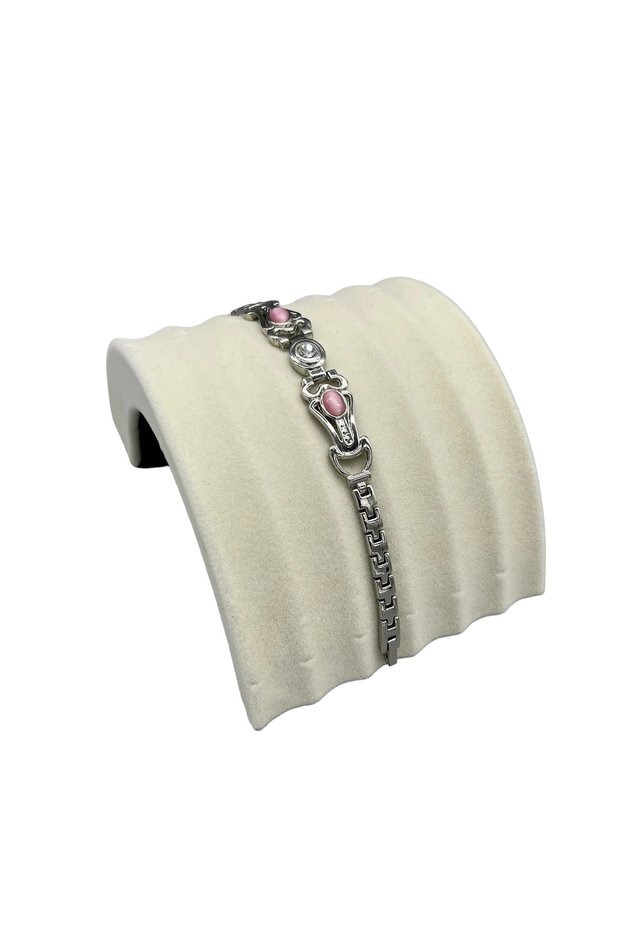 Domestic Production Suede Fabric Cream Color 14 /11 cm Bracelet Imprint Stand