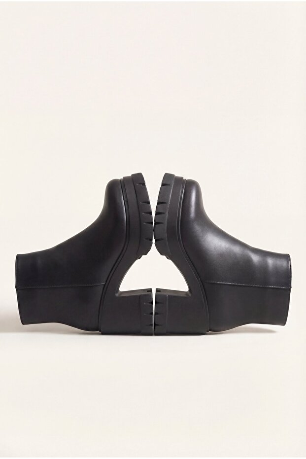 Dámske čižmy Eshathbel na podpätku0012510 čierna koža - 5