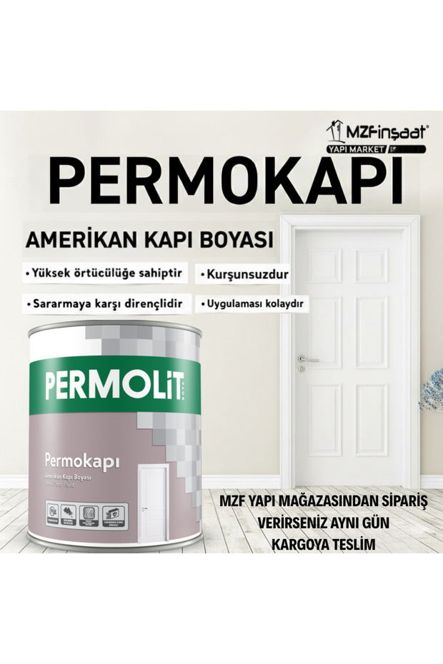 Permokapı Amerikan Kapı Boyası 2,5 Lt. Beyaz - 1