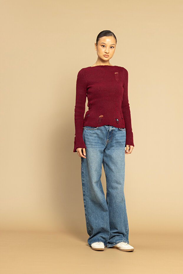 SLIPPERS KNITWEAR WITH DETAIL