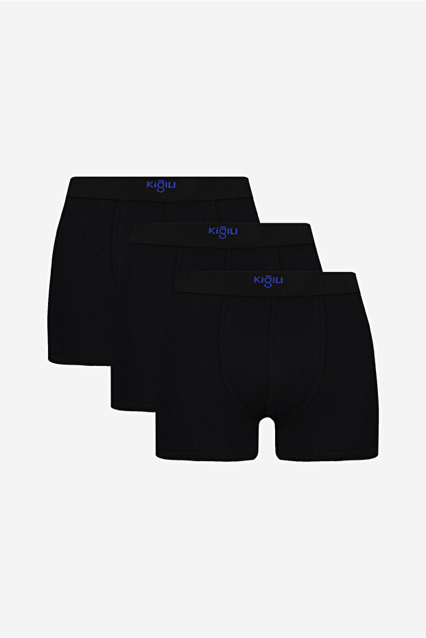 3'lü Pamuklu Likralı Rahat Esnek Boxer Seti - 1