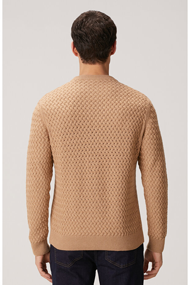 Camel Yün Karışımlı Kazak - 5