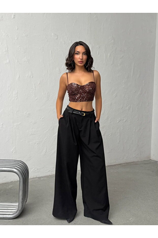 Women's Sequined Bustier - 3