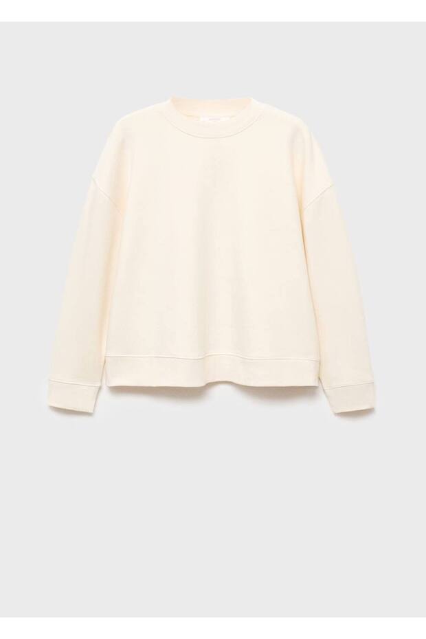 Dökümlü pamuklu sweatshirt - 3