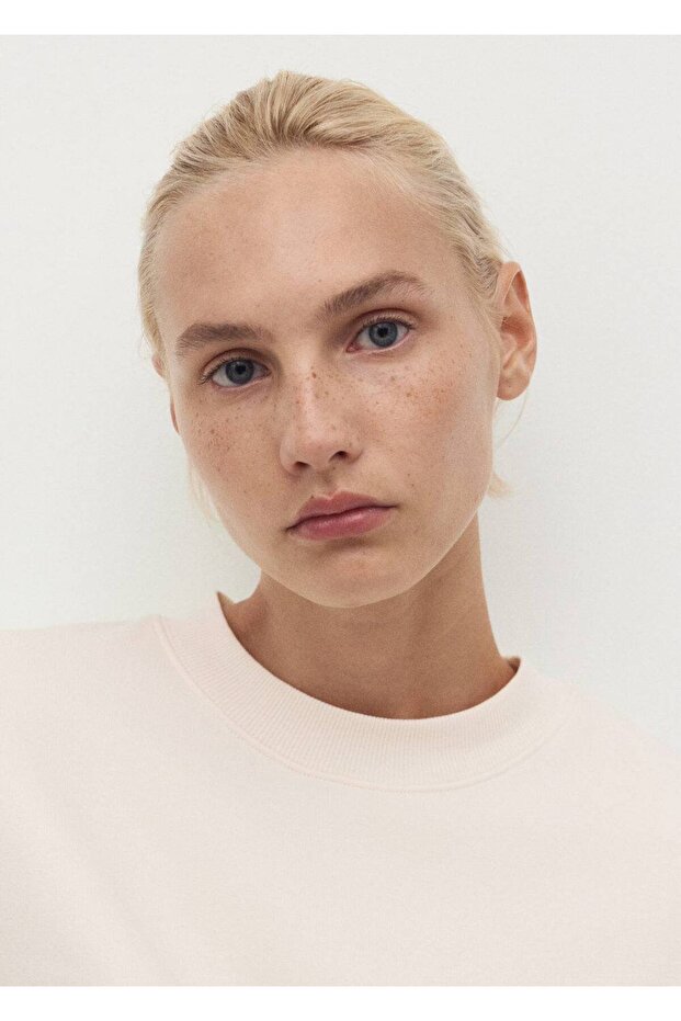 Dökümlü pamuklu sweatshirt - 7