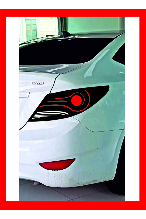 Hyundai Accent Blue Stop Light Led Look Foil Coating - Stop Coating New Trend