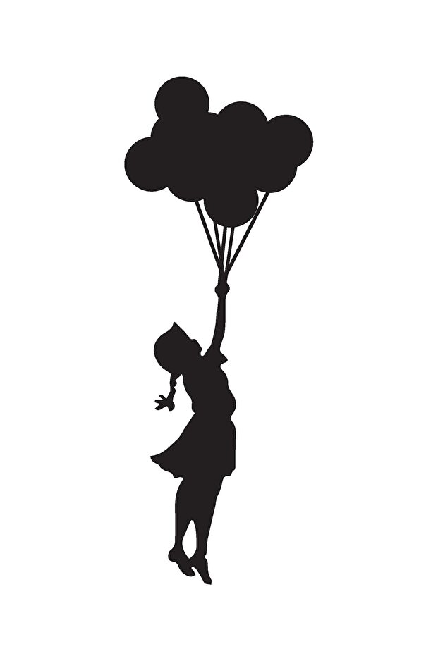 Flying Balloons Wall Decor Sticker 30 X 60 cm Resistant