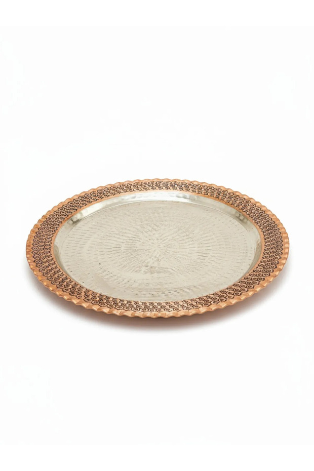 27 cm Copper Plate - Plate Honeycomb Embroidered