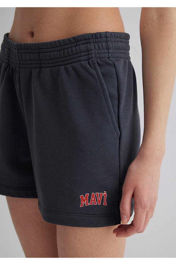 Logo Baskılı Antrasit Şort 1410155-82185 - 5