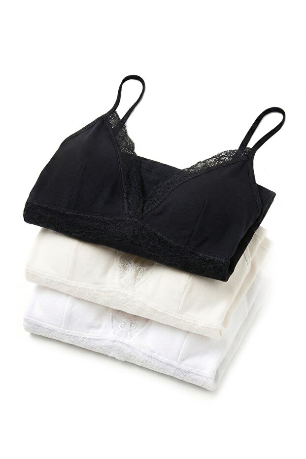 Kadın Atlet 2'li Dantelli (%96 Pamuk - %4 Elastan) - 4