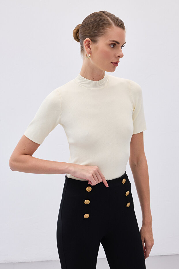 Halber Fischerpullover - Ecru - 4
