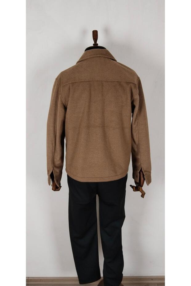 معطف رجالي قصير من مزيج الصوف - 3