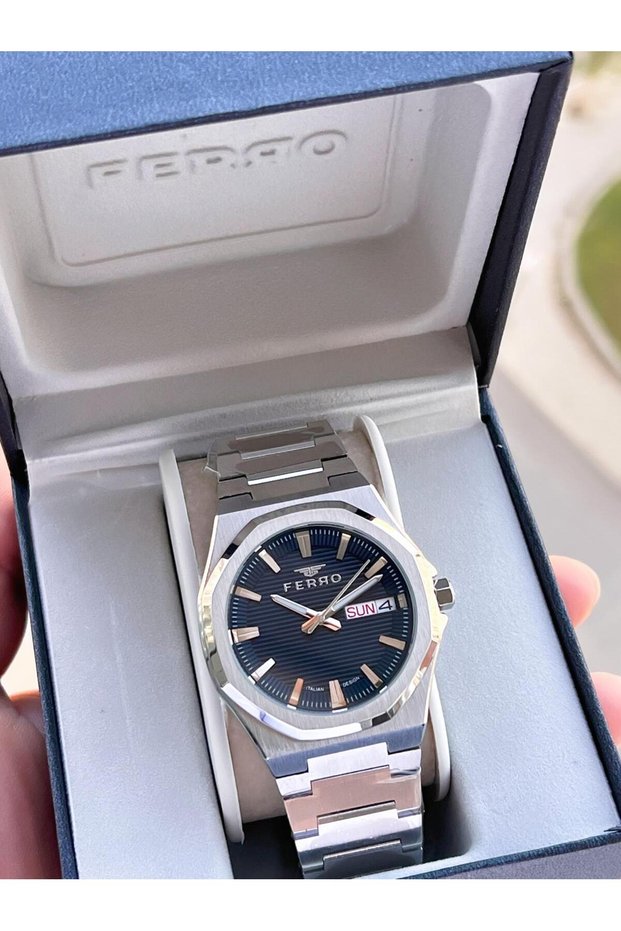 Steel Cord Engagement and Groom Watch as Italian Design 3 Atm Men's Wristwatch Efm40136-A2