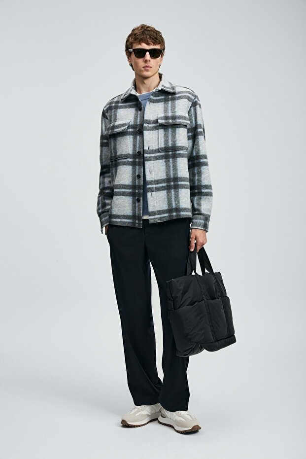 112010685 Karl Erkek Basic Gömlek Regular Fit Erkek Gömlek GRİ - 3