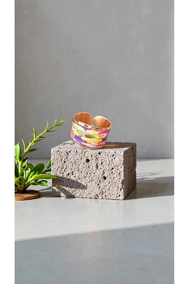 Copper Ring Patterned Width 12mm Thickness 1mm - 2