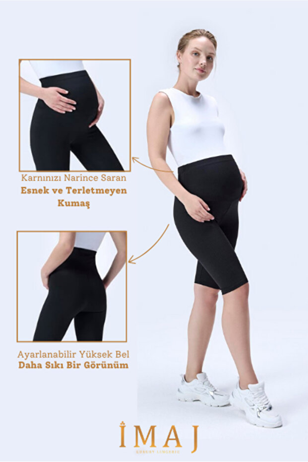 715 Black Color Extra Soft Textured, Shaping / Sculpting and Flexible Effective High Waist Maternity Leggings