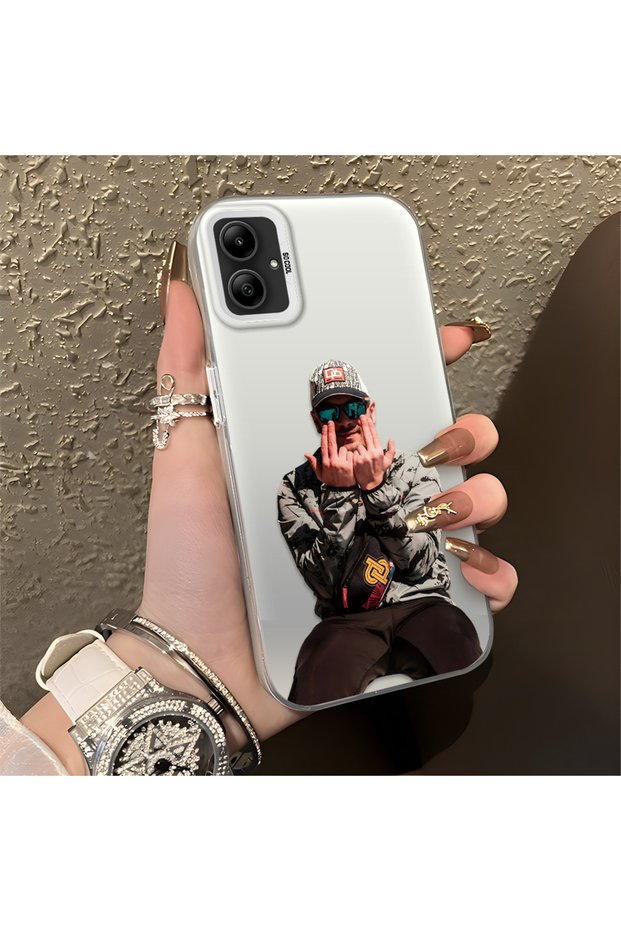 Samsung Galaxy A05 Compatible Trend Men's Patterned Silicone Edge Hard Back Shockproof Case