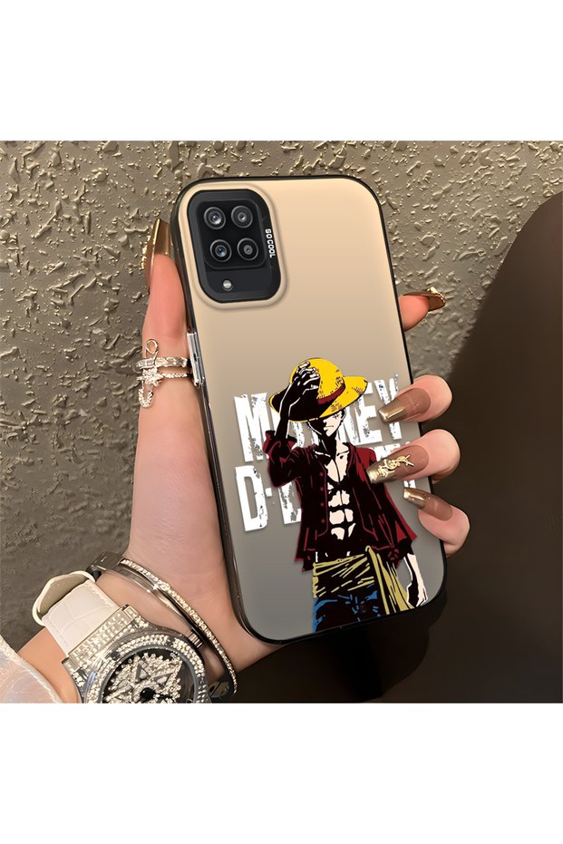 Trend Men's Patterned Silicone Edge Hard Back Shockproof Case Compatible with Samsung Galaxy A12/M12