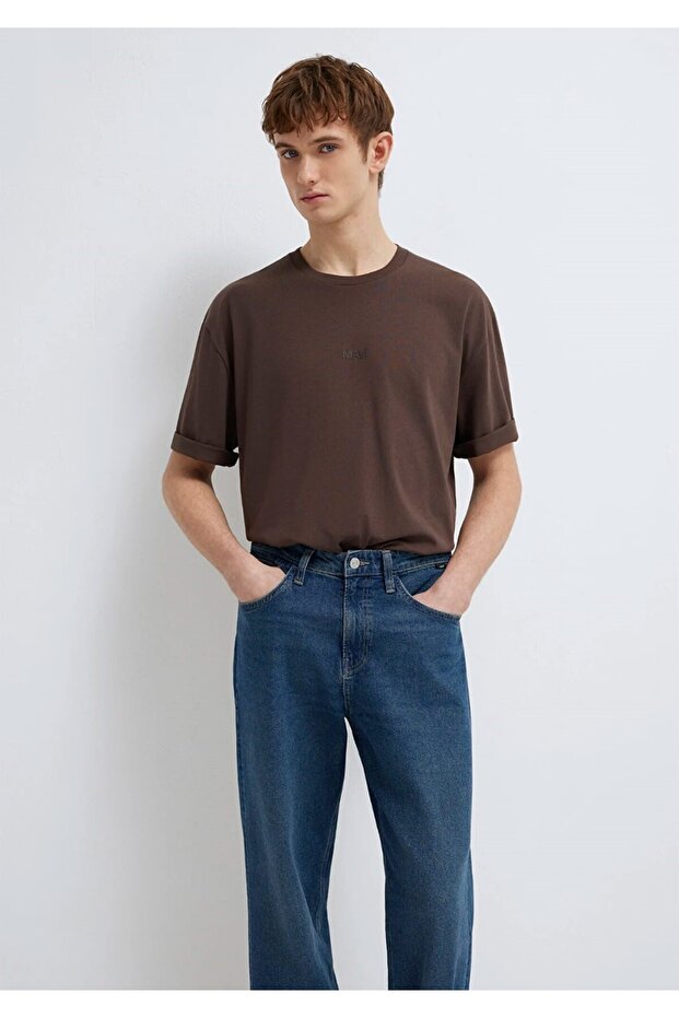 Logo Kahverengi Basic Tişört - 6