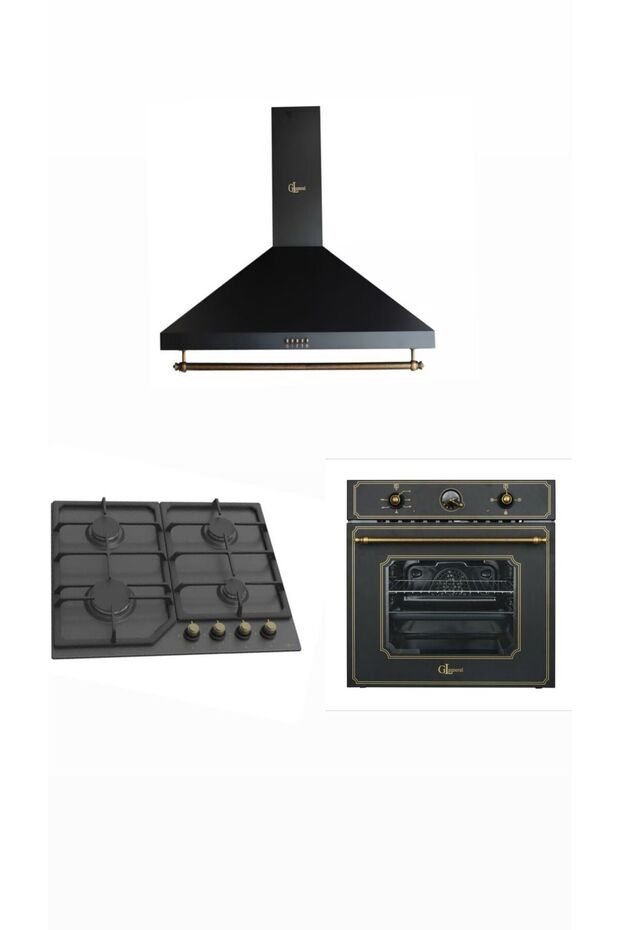 GL RUSTİK SİYAH ANKASTRE SET - 1