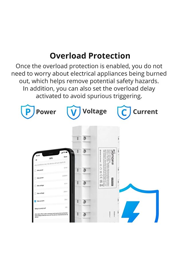 عداد الطاقة الذكي القابل للتكديس (SPM-4Relay) - 5
