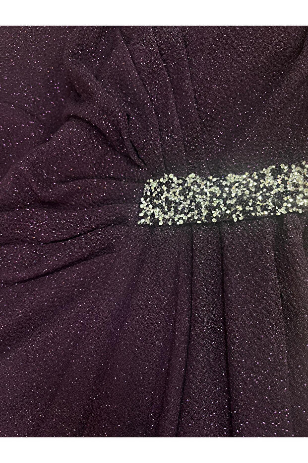 Drapeli simli elbise - 7