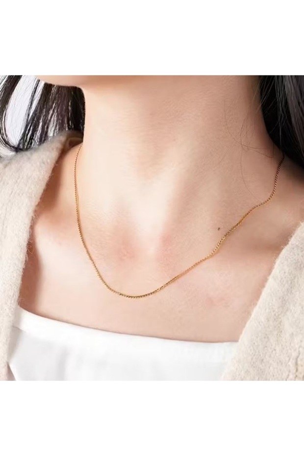 Finely Processed 45 cm 316 Quality Stainless Steel Necklace Unique Elegant Necklace