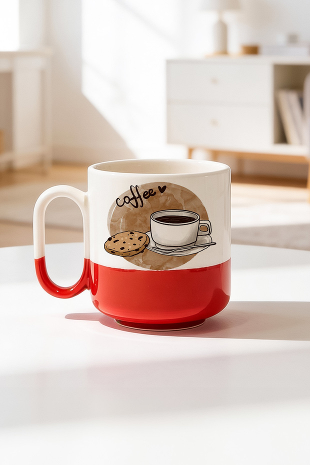 Coffee Designed Ceramic Printed Pro Mug Cup 330ml