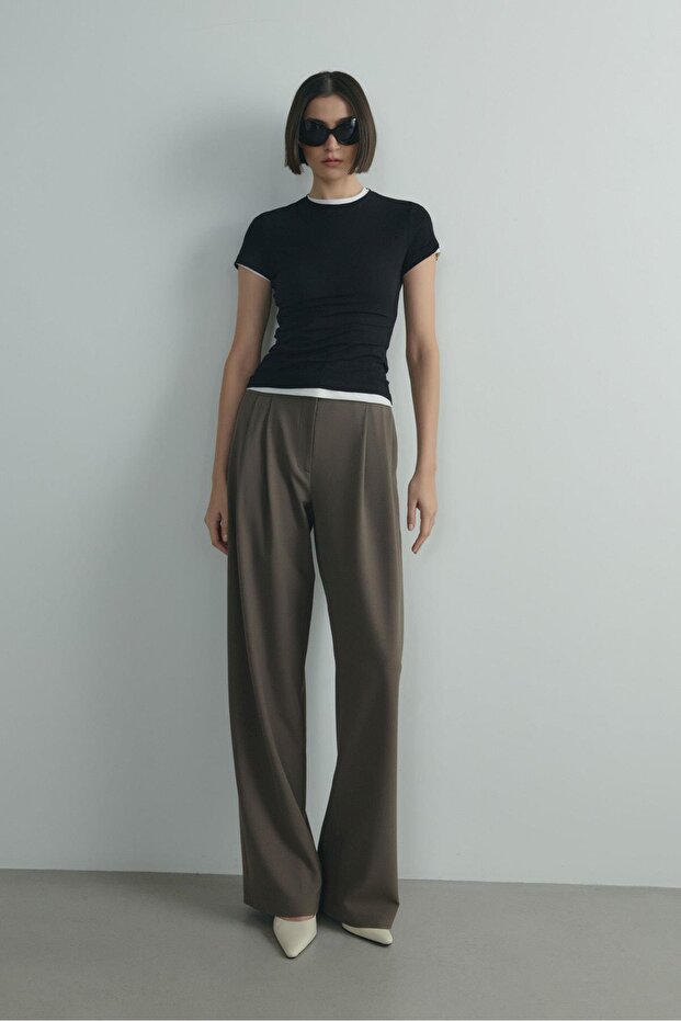 Siyah Skinny Fit Basic Tişört - 5